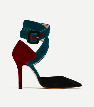 Zara + High Heel Court Shoes With Cord Detail