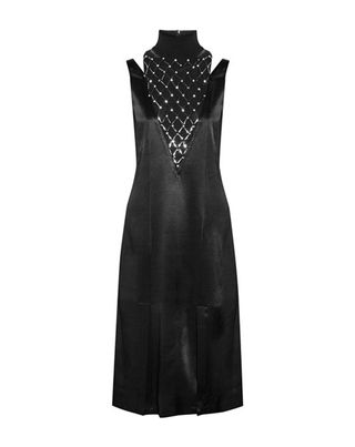 By Malene Birger + Leosa Embellished Chiffon-Paneled Satin Midi Dress