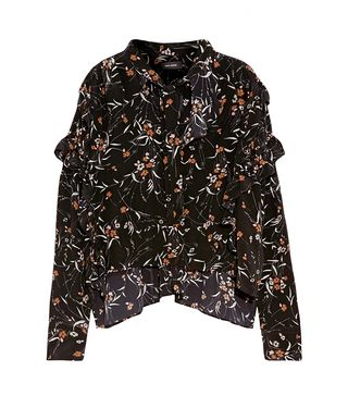 Isabel Marant + Sibel Ruffled Floral-Print Silk Blouse