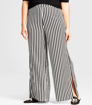 Who What Wear + Side-Slit Wide-Leg Pants