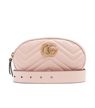 Gucci + GG Marmont Quilted-Leather Belt Bag