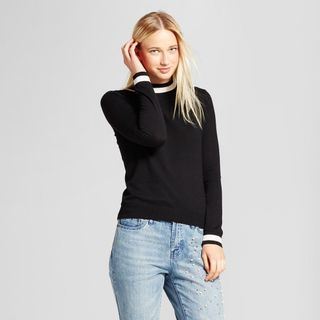 Who What Wear + Long Sleeve Mock-Neck Sweater