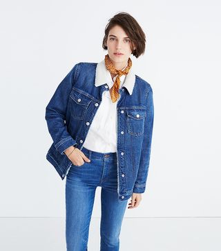 Madewell + The Oversized Jean Jacket: Sherpa Edition