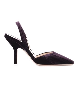 Attico + Velvet Slingback Pumps