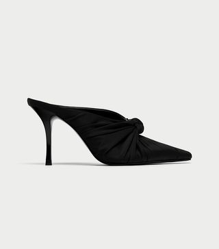 Zara + High Heel Mules With Bow
