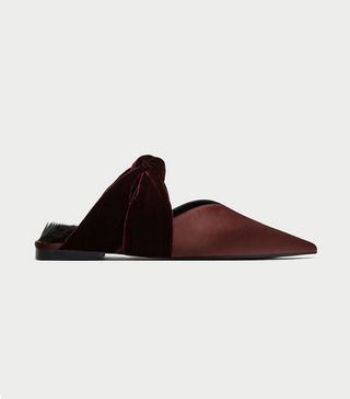 Zara + Velvet Backless Shoes With Bows