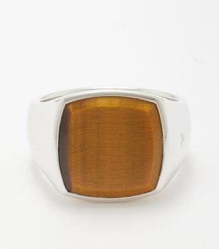 Tom Wood + Cushion Tiger's Eye & Sterling Silver Ring