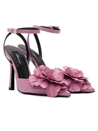 Blumarine + Purple Decor Flower Heels