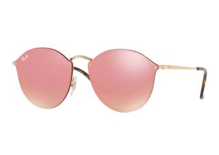 Ray-Ban + Mirrored Rimless Sunglasses