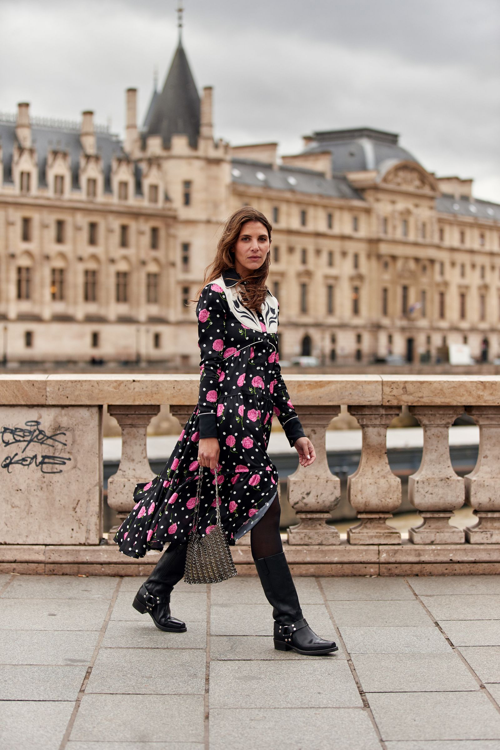 12 Ways to Wear Your Dresses With Tights and Boots Who What Wear