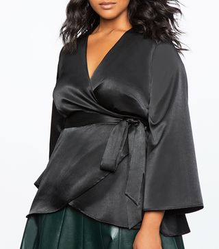 Eloquii + Silky Kimono Wrap Top