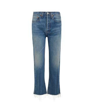 Re/Done + Originals High-Rise Stove Pipe Straight-Leg Jeans