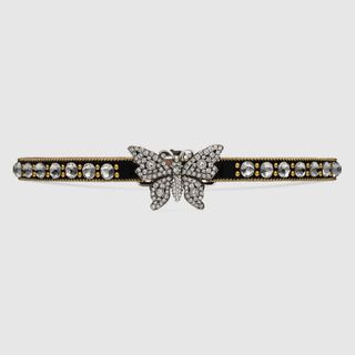 Gucci + Crystal Studded Butterfly Choker