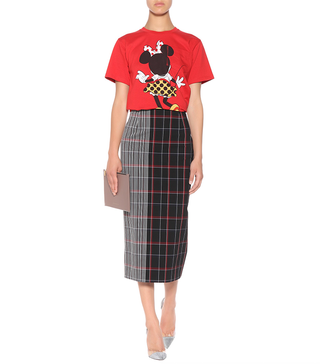 Victoria Beckham + Pen Plaid Pencil Skirt