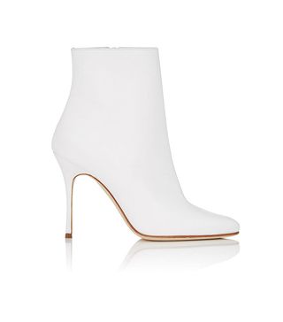 Manolo Blahnik + Insopo Leather Ankle Boots