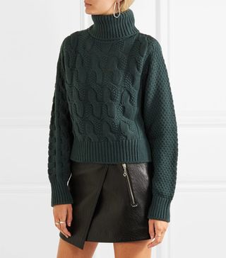 MM6 Maison Margiela + Cable-Knit Wool-Blend Sweater