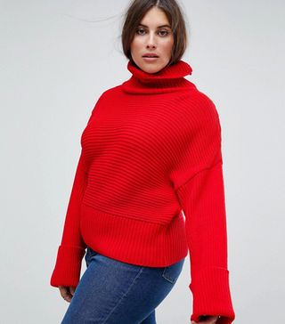 Boohoo + Roll Neck Wide Sleeve Sweater
