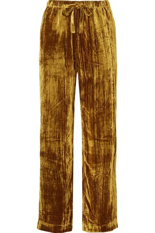 Stine Goya + Aileen Crushed-Velvet Pants