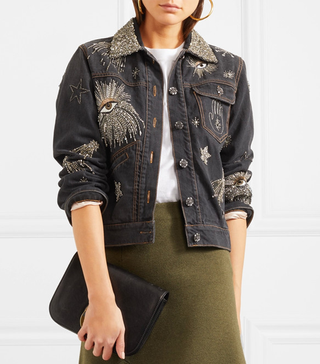 Isabel Marant + Eloise Embellished Denim Jacket