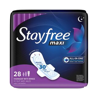 Stayfree + Overnight Pads With Wings