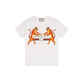Gucci + Gucci Logo with Tigers T-Shirt