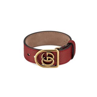 Gucci + Bracelet in Leather with Double G