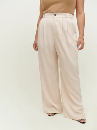 Reformation + Mason Pant in Oyster