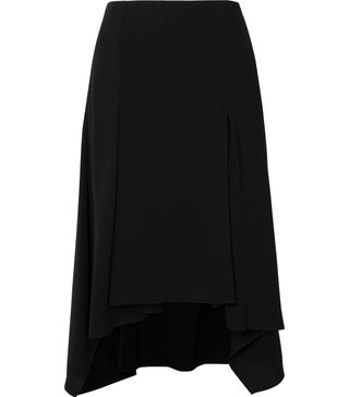 Sonia Rykiel + Asymmetric Crepe Midi Skirt