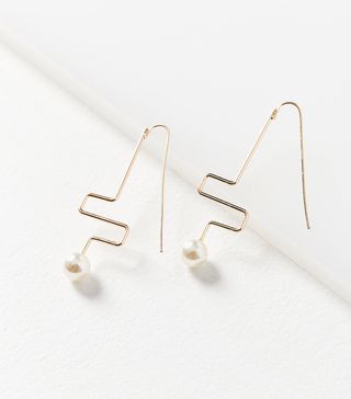 Urban Outfitters + Pearl Wire Drop Earrings