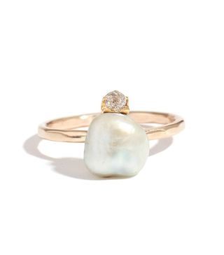 Melissa Joy Manning + Vintage Pearl and Diamond Ring