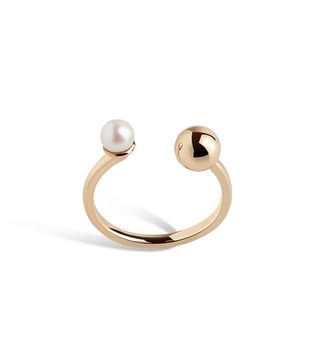 Aurate + Asymmetric Pearl Ring