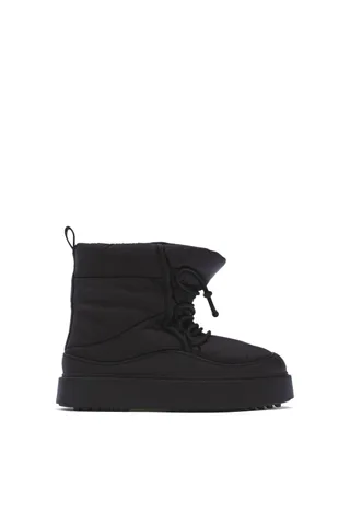 Zara + Kassl Nylon Lace-up Ankle Boots