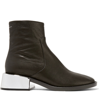MM6 Maison Margiela + Leather Ankle Boots