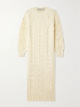 Golden Goose + Embroidered Knitted Wool Maxi Dress