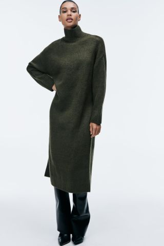 Zara + Soft Knit Midi Dress