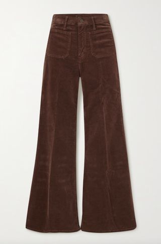 Mother + + NET SUSTAIN The Roller Skimp Cotton-Blend Corduroy Wide-Leg Pants