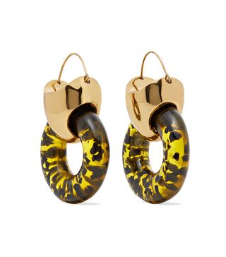 Ellery + Hush Gold-Plated Resin Earrings