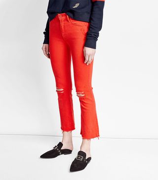 Mother + Insider Cropped Jeans
