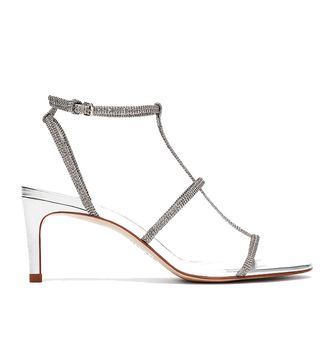 Zara + Laminated High Heel Strappy Sandals