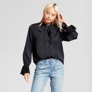 Who What Wear + Long Sleeve Frilled Cuff Blouse