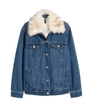 H&M + Pile-Lined Denim Jacket