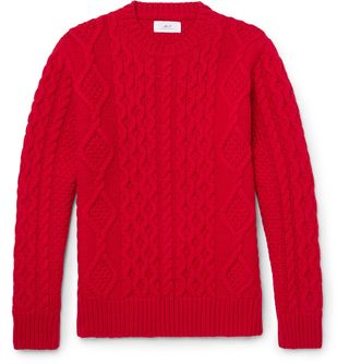 Mr P. + Cable-Knit Merino Wool and Cashmere-Blend Sweater