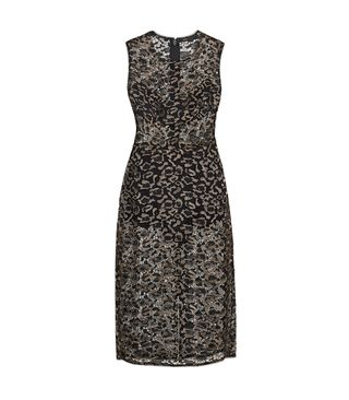 BCBG + Riley Metallic Leopard Lace Dress