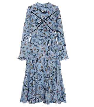 Erdem + Cordelia Floral-Print Silk Crepe de Chine Midi Dress