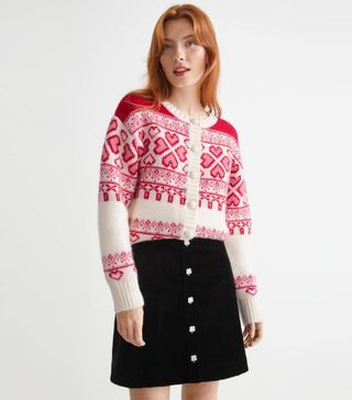 
Other Stories + Jacquard Knit Heart Cardigan