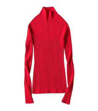 Uniqlo + Women U 3d Merino Ribbed Mock Neck Sweater