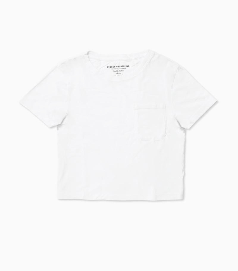 Richer Poorer + Boxy Crop Tee in White