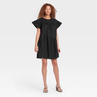 Who What Wear + Ruffle Short Sleeve Dress