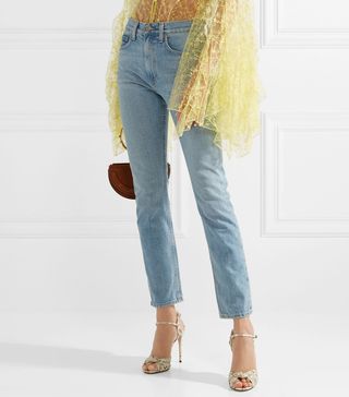 Brock Collection + Wright High-Rise Straight-Leg Jeans