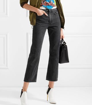 Rag & Bone + Cropped High-Rise Straight-Leg Jeans